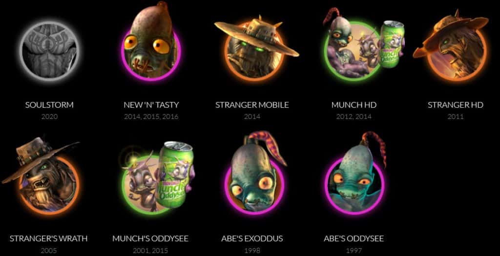 oddworld munch's oddysee - list