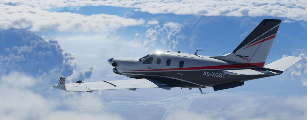 Un avion volant en altitude dans Flight Simulator 2020