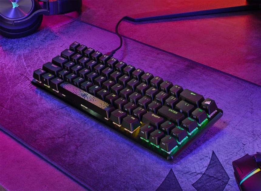 Le visuel officiel du Corsair K65 Pro Mini